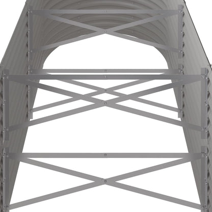 vidaXL Lit surélevé de jardin Acier enduit de poudre 224x80x68 cm gris
