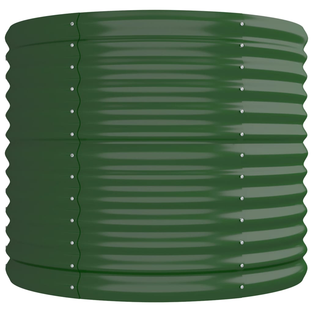 vidaXL Lit surélevé de jardin Acier enduit de poudre 296x80x68 cm Vert