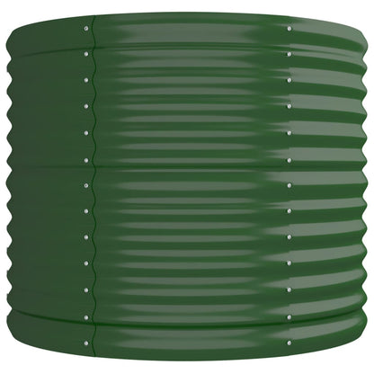 vidaXL Lit surélevé de jardin Acier enduit de poudre 296x80x68 cm Vert