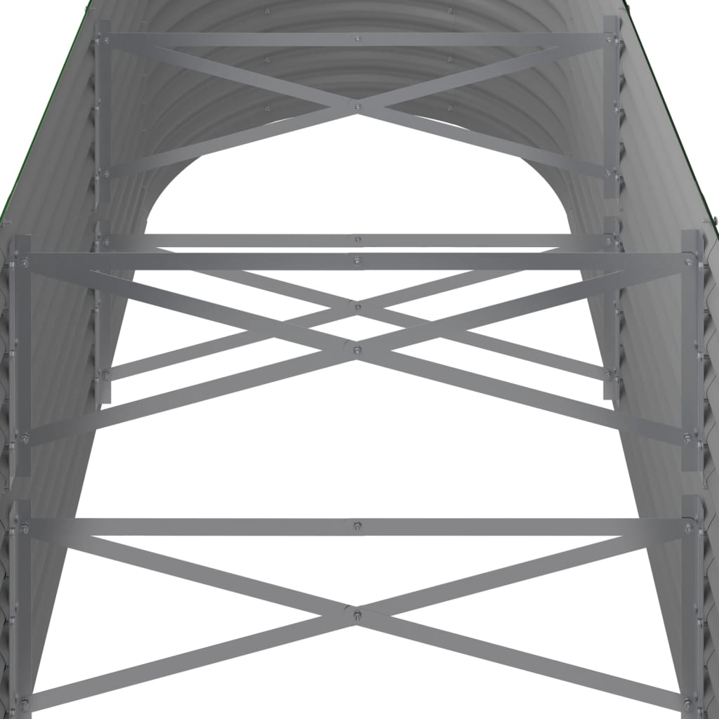 vidaXL Lit surélevé de jardin Acier enduit de poudre 296x80x68 cm Vert