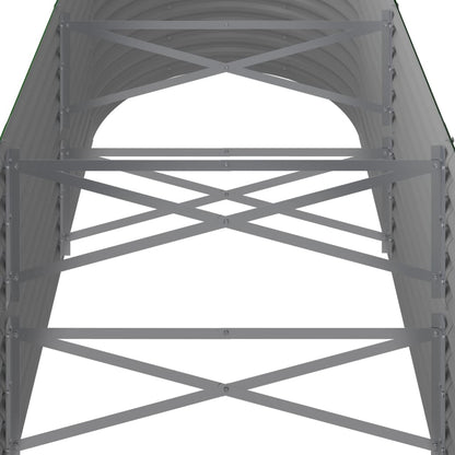 vidaXL Lit surélevé de jardin Acier enduit de poudre 296x80x68 cm Vert