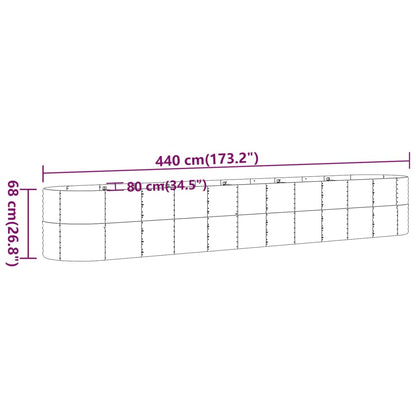 vidaXL Lit surélevé de jardin Acier enduit de poudre marron