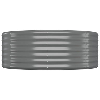 vidaXL Lit surélevé de jardin Acier enduit de poudre 100x100x36cm gris