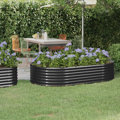 vidaXL Lit surélevé de jardin Acier enduit de poudre Anthracite