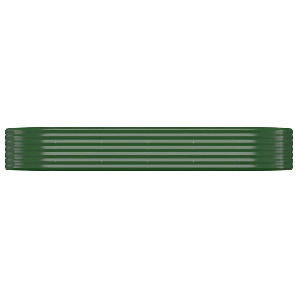 vidaXL Lit surélevé de jardin Acier enduit de poudre 249x100x36cm Vert