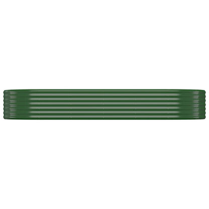 vidaXL Lit surélevé de jardin Acier enduit de poudre 249x100x36cm Vert
