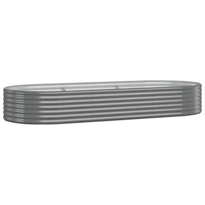 vidaXL Lit surélevé de jardin Acier enduit de poudre 249x100x36cm gris