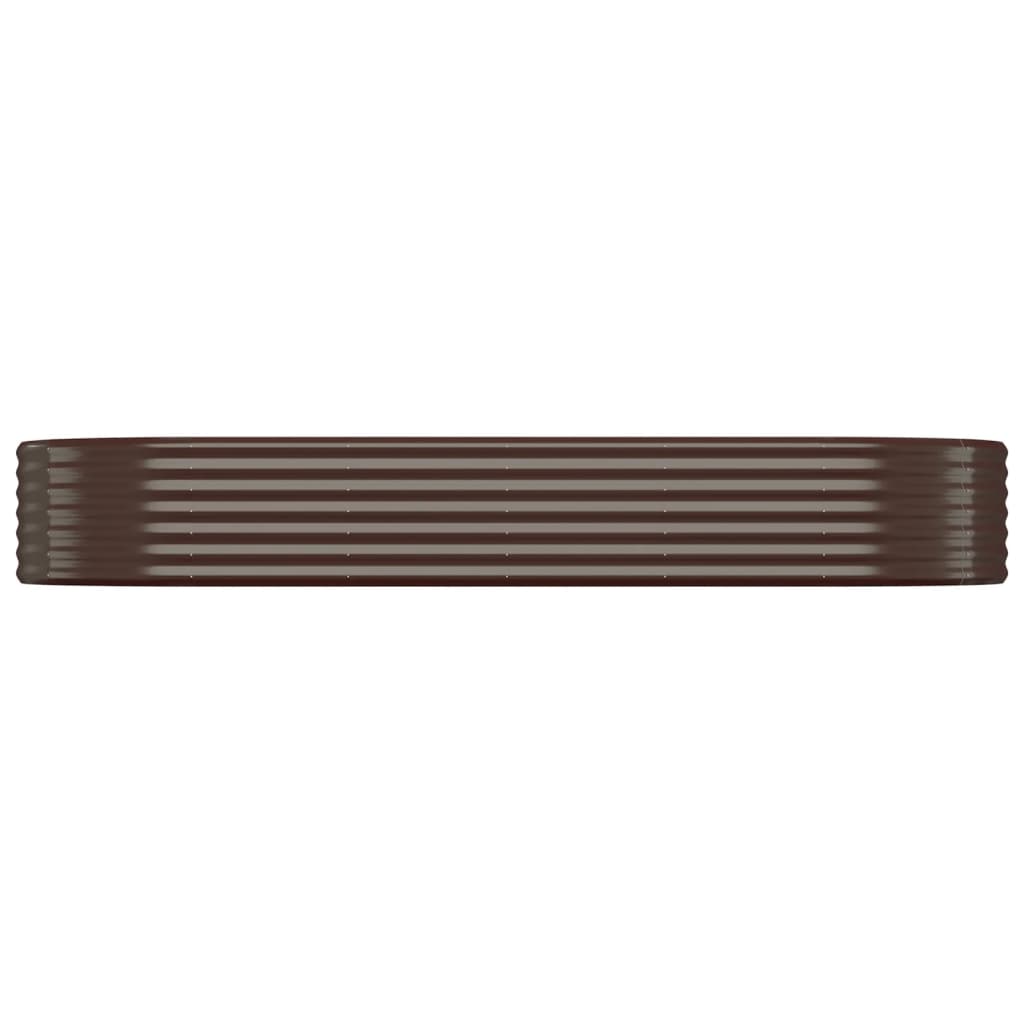 vidaXL Lit surélevé de jardin Acier enduit de poudre marron