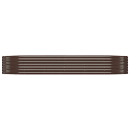 vidaXL Lit surélevé de jardin Acier enduit de poudre marron