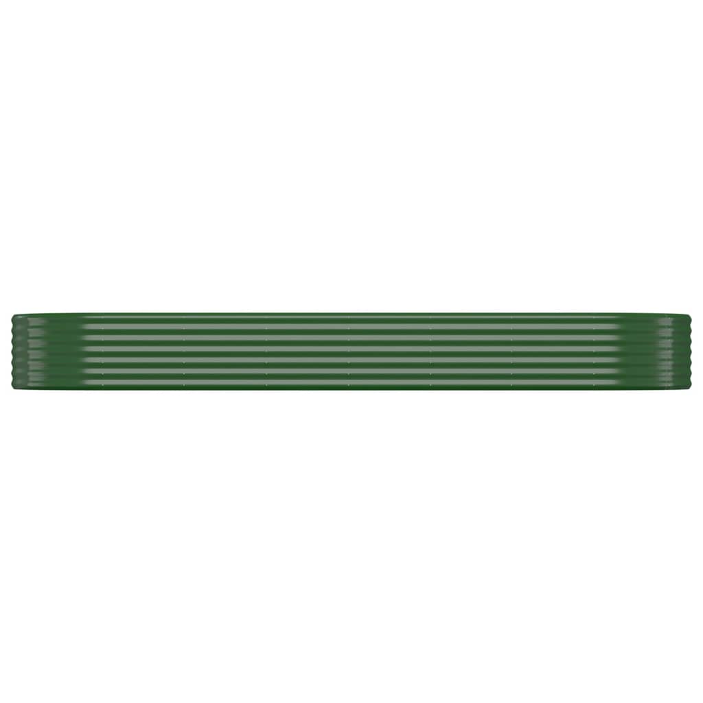 vidaXL Lit surélevé de jardin Acier enduit de poudre 322x100x36cm Vert
