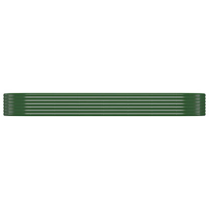 vidaXL Lit surélevé de jardin Acier enduit de poudre 322x100x36cm Vert