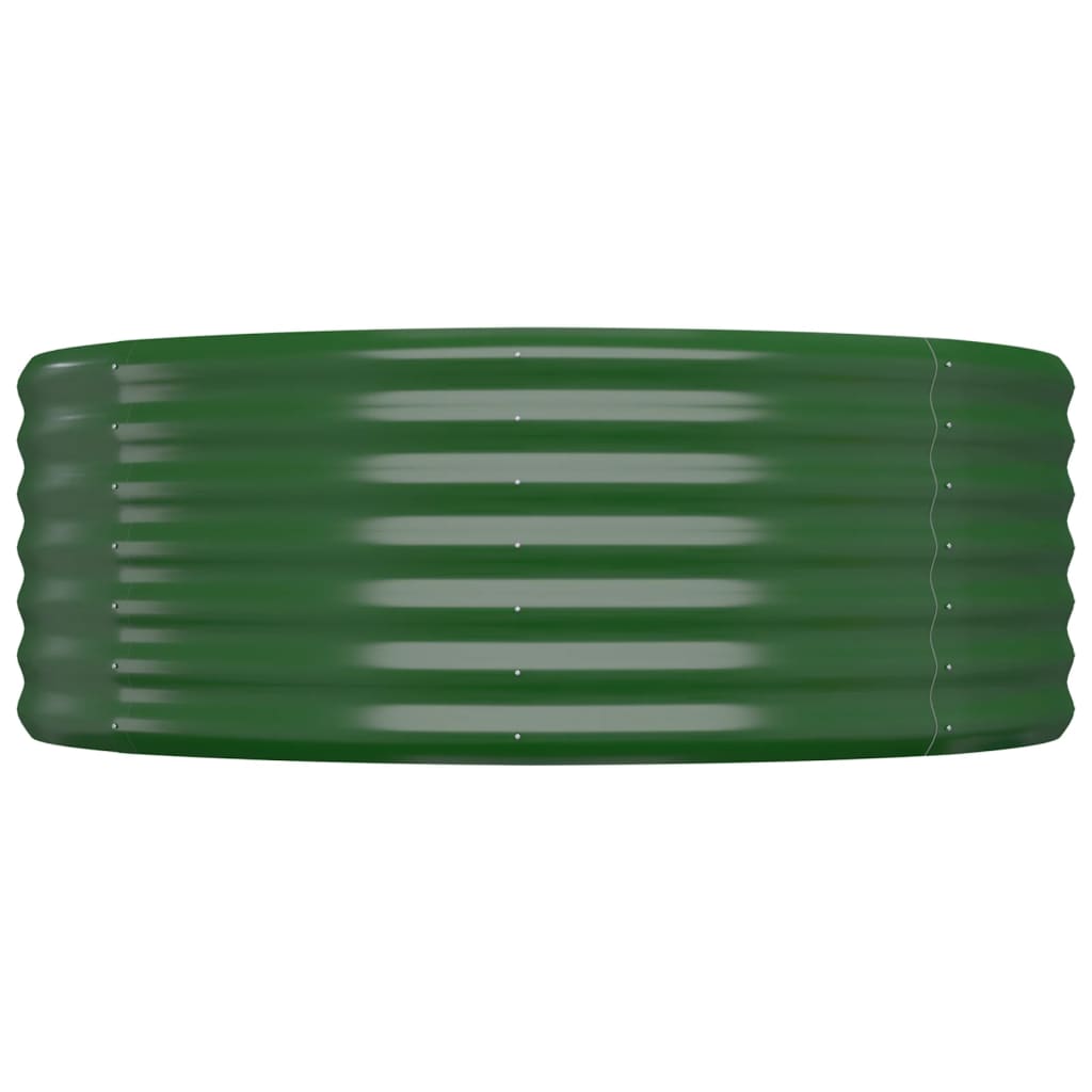 vidaXL Lit surélevé de jardin Acier enduit de poudre 322x100x36cm Vert