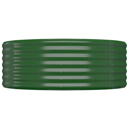 vidaXL Lit surélevé de jardin Acier enduit de poudre 322x100x36cm Vert
