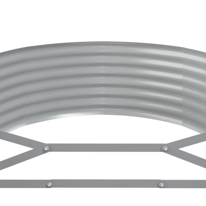 vidaXL Lit surélevé de jardin Acier enduit de poudre 322x100x36cm Vert
