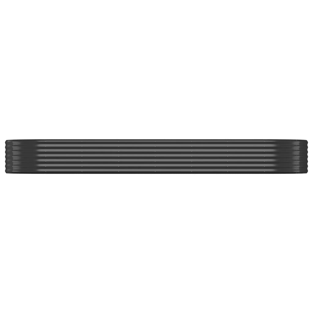 vidaXL Lit surélevé de jardin Acier enduit de poudre Anthracite