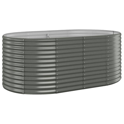 vidaXL Lit surélevé de jardin Acier enduit de poudre 175x100x68cm gris