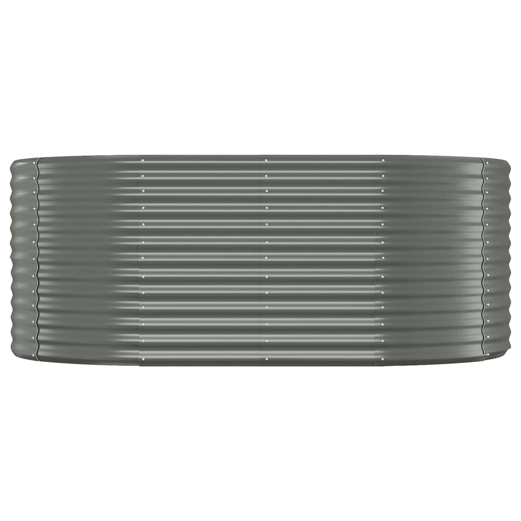 vidaXL Lit surélevé de jardin Acier enduit de poudre 175x100x68cm gris