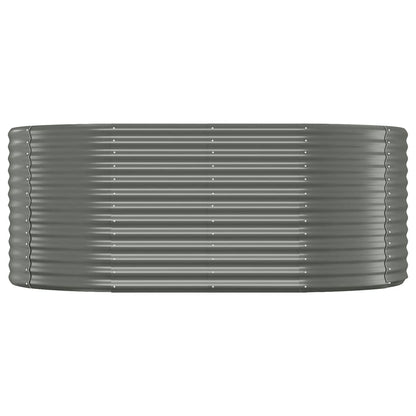 vidaXL Lit surélevé de jardin Acier enduit de poudre 175x100x68cm gris