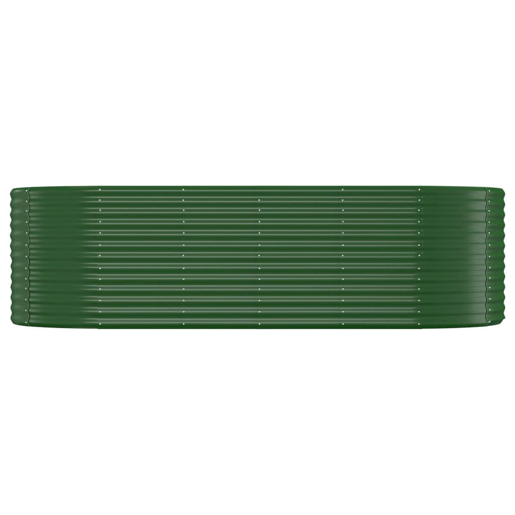 vidaXL Lit surélevé de jardin Acier enduit de poudre 249x100x68cm Vert