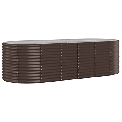 vidaXL Lit surélevé de jardin Acier enduit de poudre marron