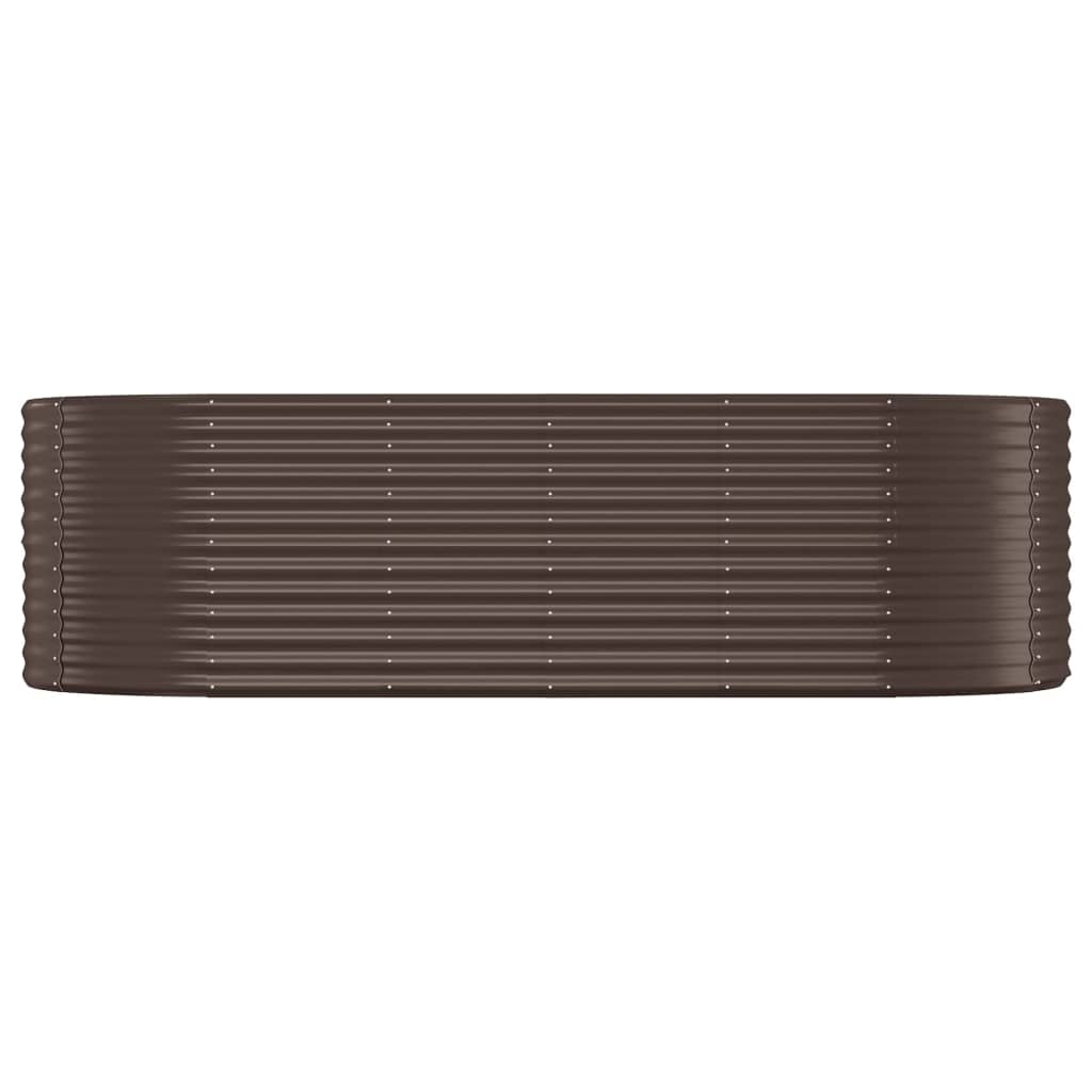 vidaXL Lit surélevé de jardin Acier enduit de poudre marron