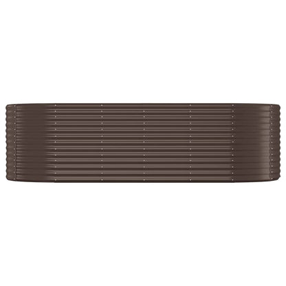 vidaXL Lit surélevé de jardin Acier enduit de poudre marron