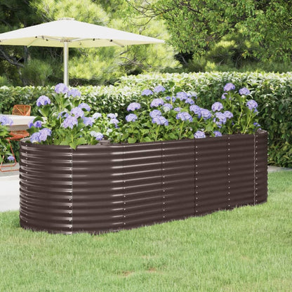 vidaXL Lit surélevé de jardin Acier enduit de poudre marron
