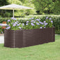 vidaXL Lit surélevé de jardin Acier enduit de poudre marron