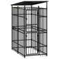 vidaXL Chenil d'extérieur avec toit pour chiens Acier 1,84 m²