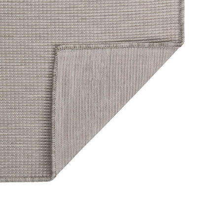 vidaXL Tapis à tissage plat d'extérieur 80x250 cm Taupe
