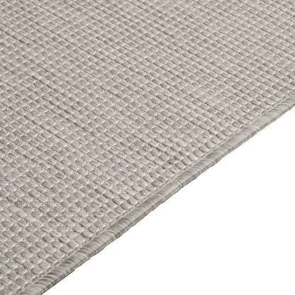 vidaXL Tapis à tissage plat d'extérieur 100x200 cm Taupe