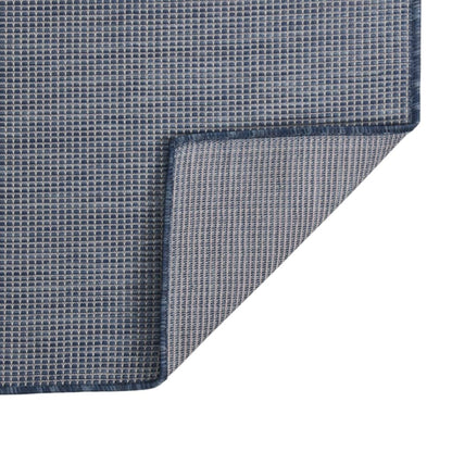 vidaXL Tapis à tissage plat d'extérieur 80x250 cm Bleu