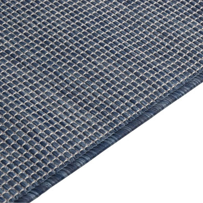 vidaXL Tapis à tissage plat d'extérieur 80x250 cm Bleu