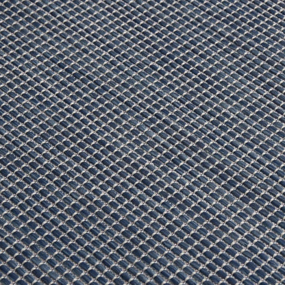 vidaXL Tapis à tissage plat d'extérieur 80x250 cm Bleu