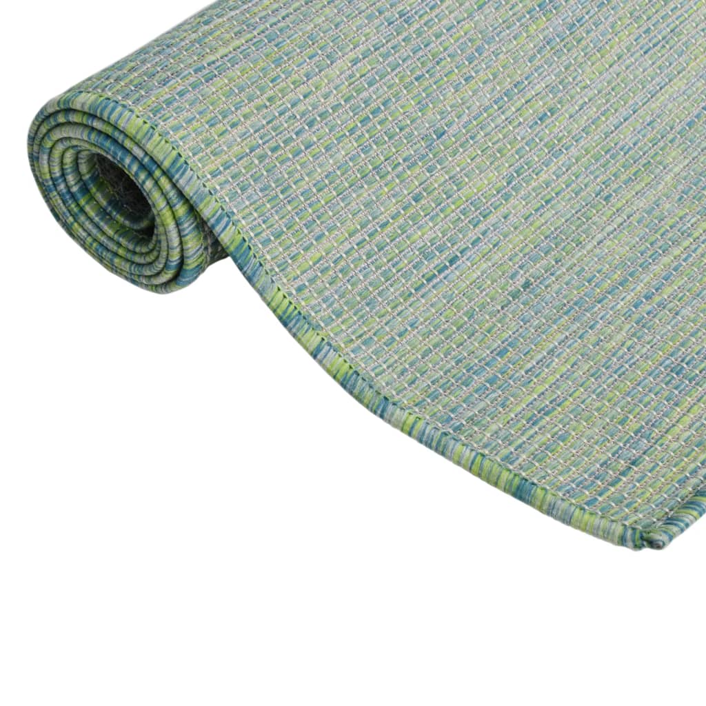 vidaXL Tapis à tissage plat d'extérieur 160x230 cm Turquoise