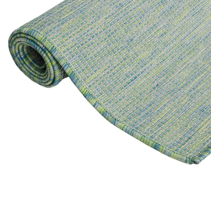 vidaXL Tapis à tissage plat d'extérieur 160x230 cm Turquoise