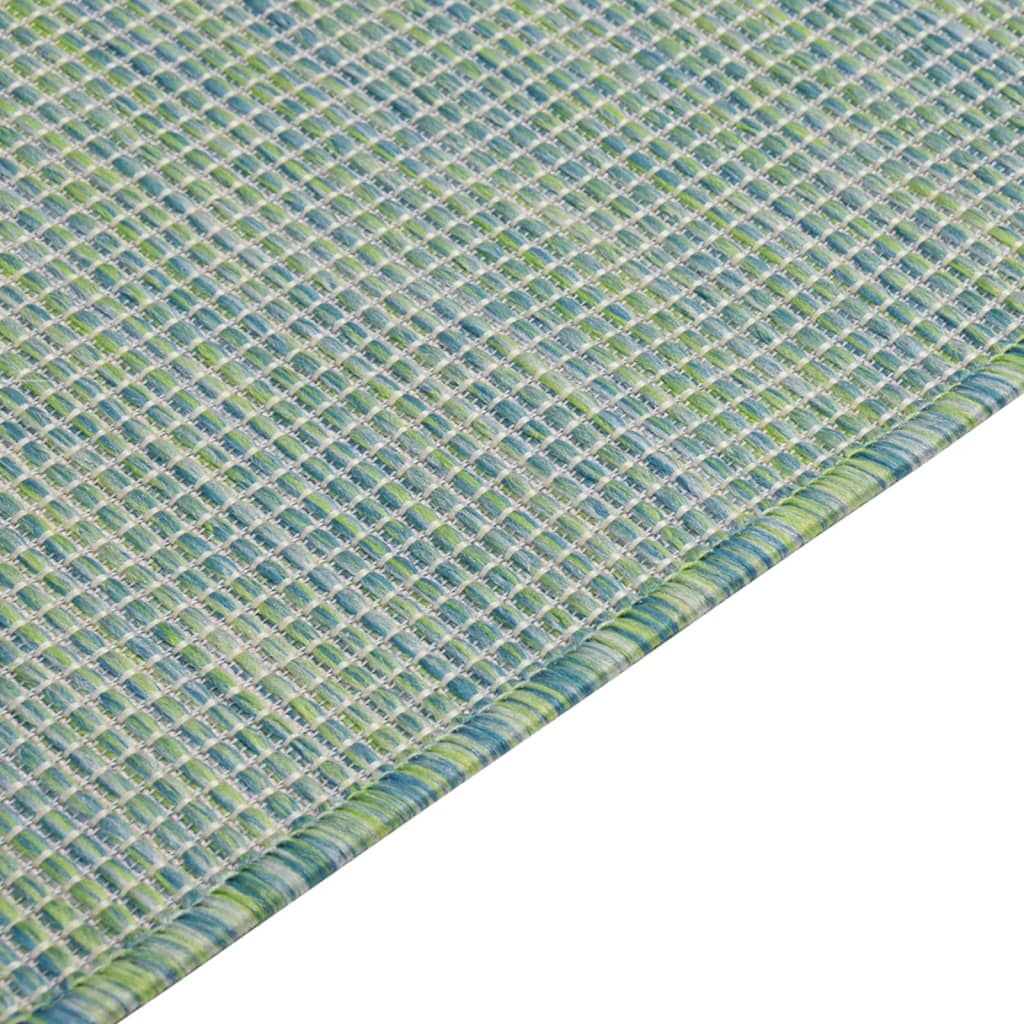 vidaXL Tapis à tissage plat d'extérieur 160x230 cm Turquoise