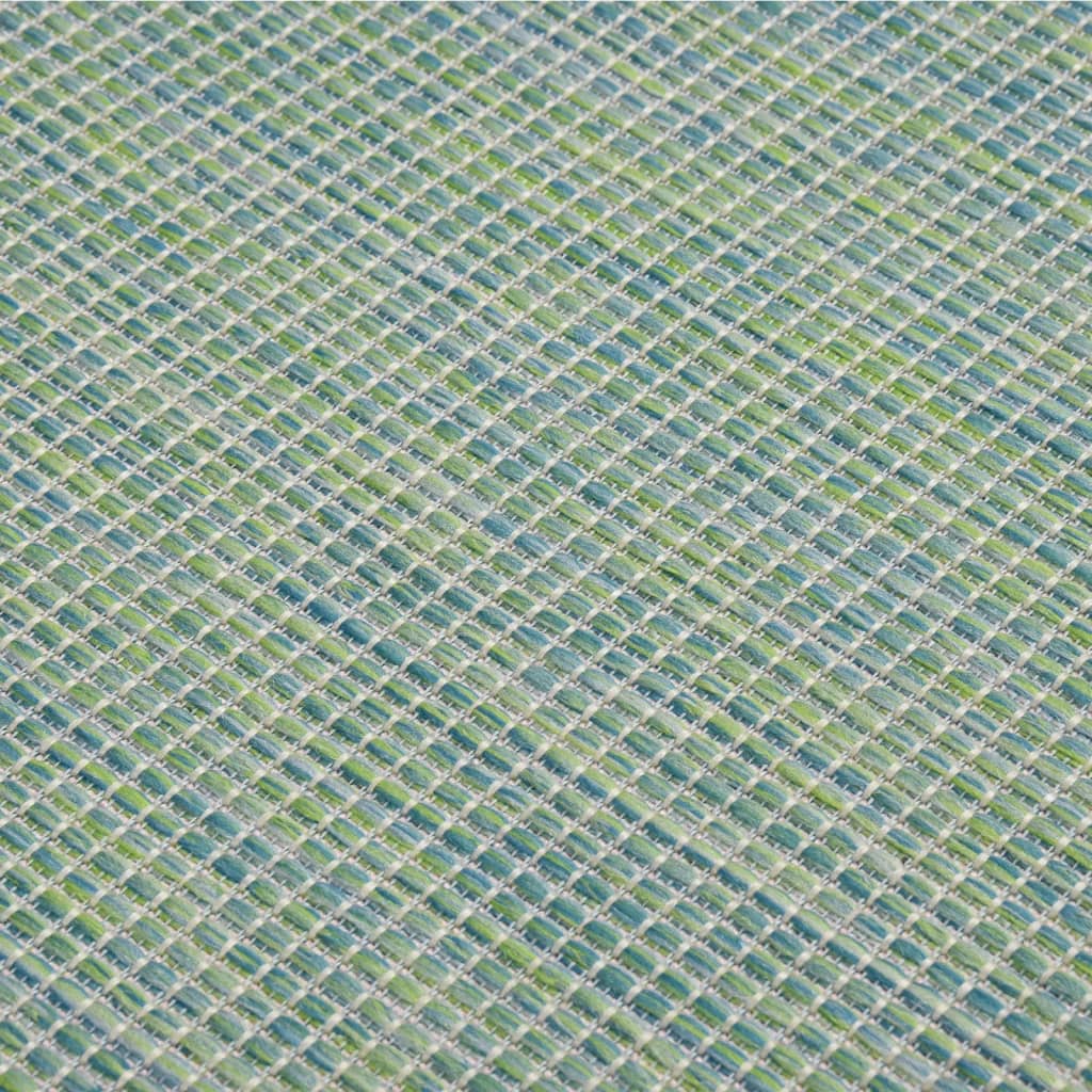 vidaXL Tapis à tissage plat d'extérieur 160x230 cm Turquoise