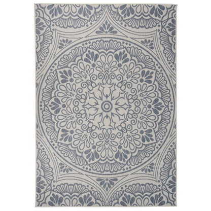 vidaXL Tapis à tissage plat d'extérieur 160x230 cm Motif bleu