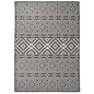 vidaXL Tapis à tissage plat d'extérieur 200x280 cm Rayures noires