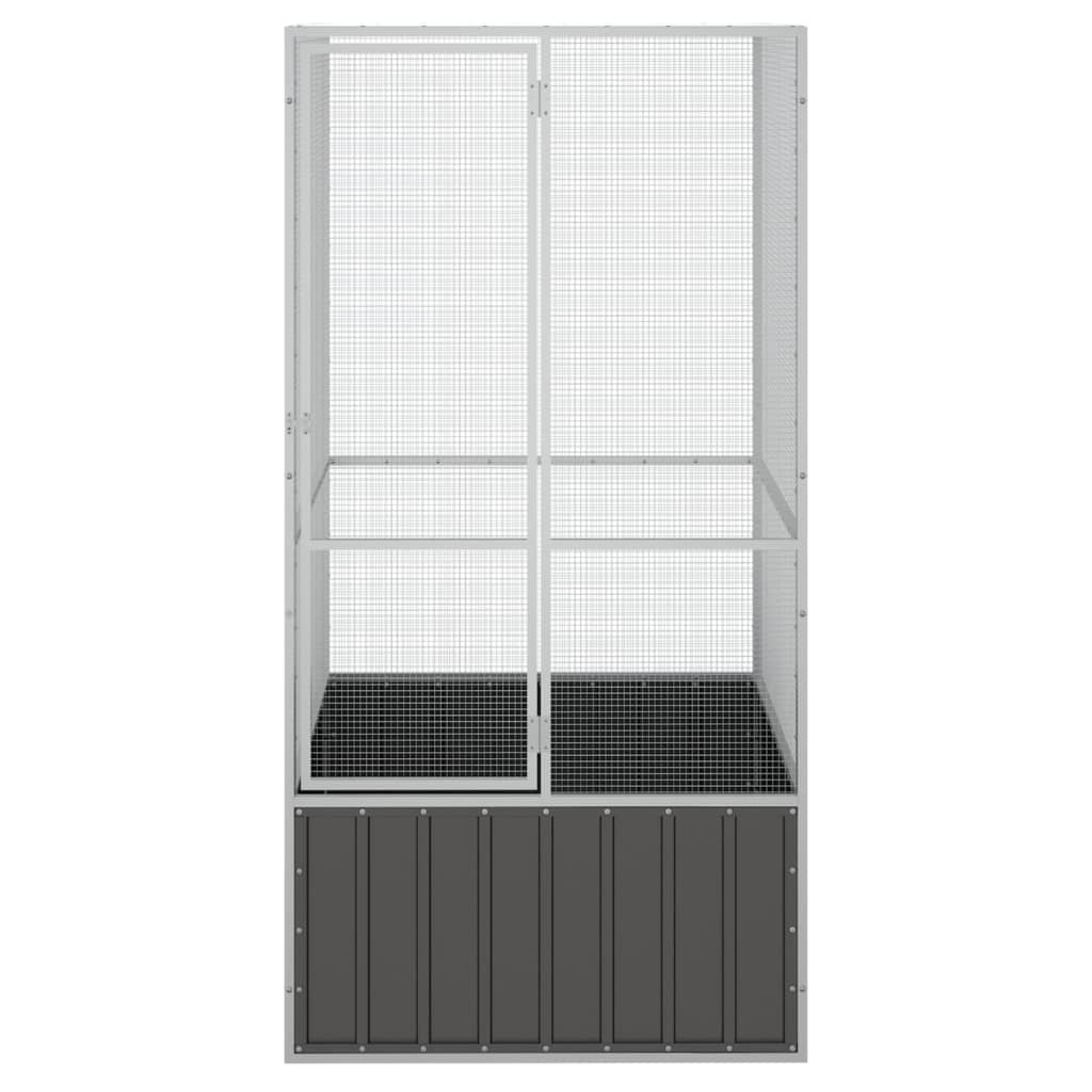 vidaXL Cage à oiseaux Anthracite 111x107x211,5 cm Acier galvanisé