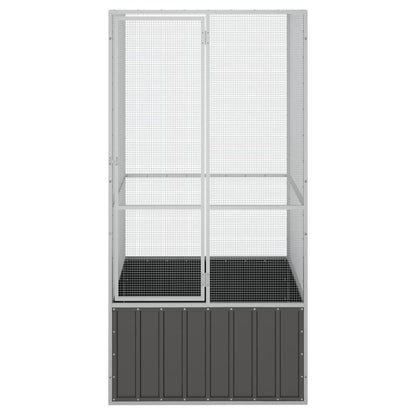 vidaXL Cage à oiseaux Anthracite 111x107x211,5 cm Acier galvanisé