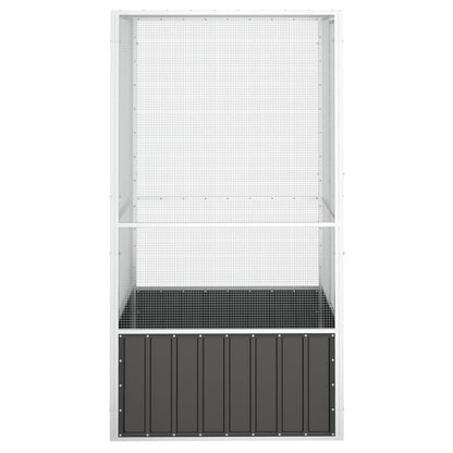 vidaXL Cage à oiseaux Anthracite 111x107x211,5 cm Acier galvanisé