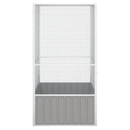 vidaXL Cage à oiseaux Gris 111x107x211,5 cm Acier galvanisé