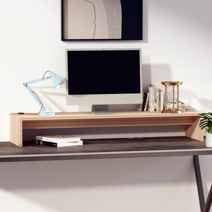 vidaXL Support de moniteur 100x27x15 cm Bois de pin solide