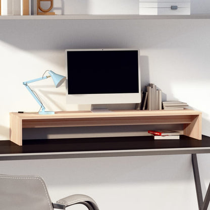 vidaXL Support de moniteur 100x27x15 cm Bois de pin solide