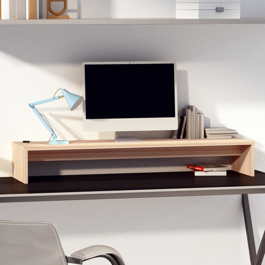 vidaXL Support de moniteur 100x27x15 cm Bois de pin solide