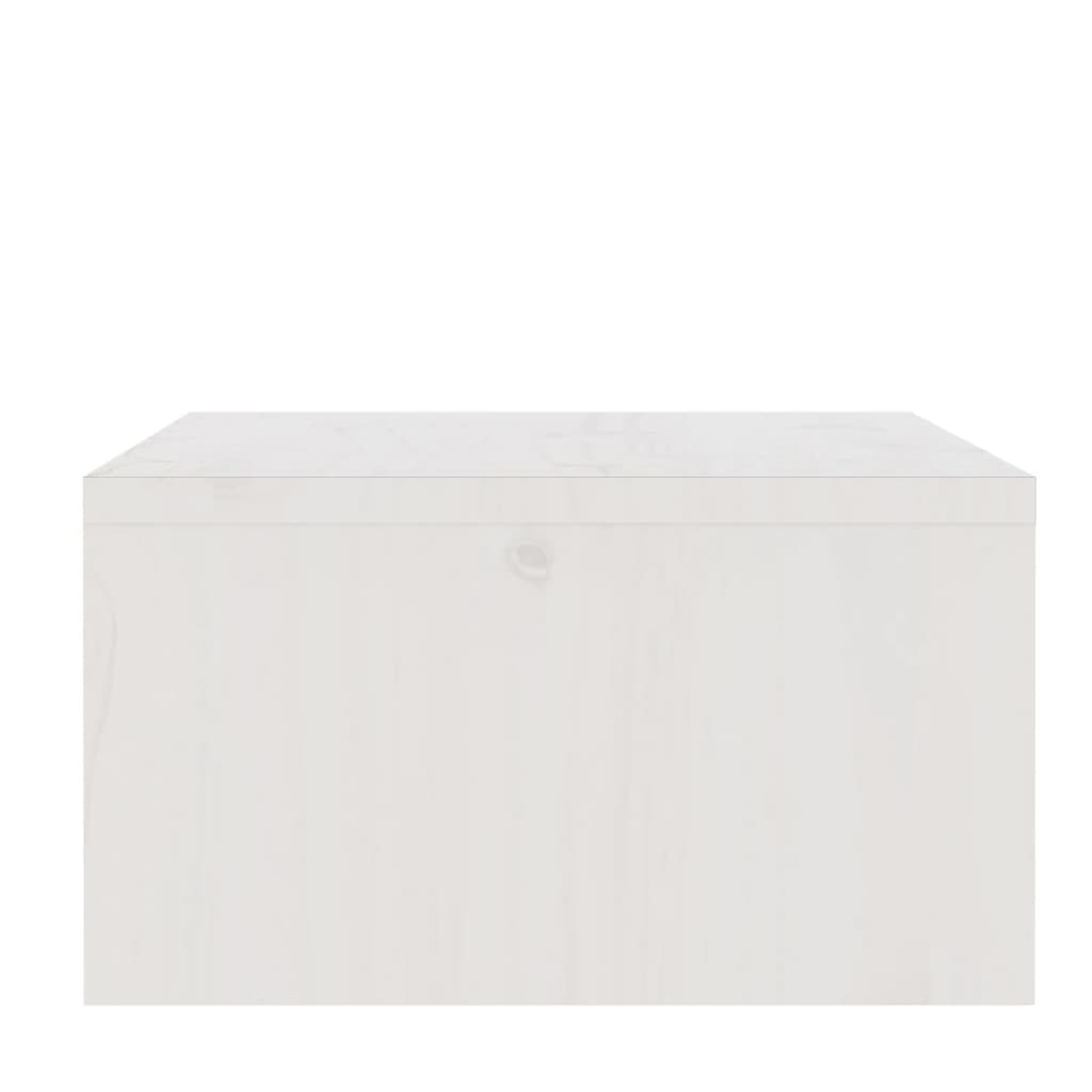 vidaXL Support de moniteur Blanc 100x27x15 cm Bois de pin solide