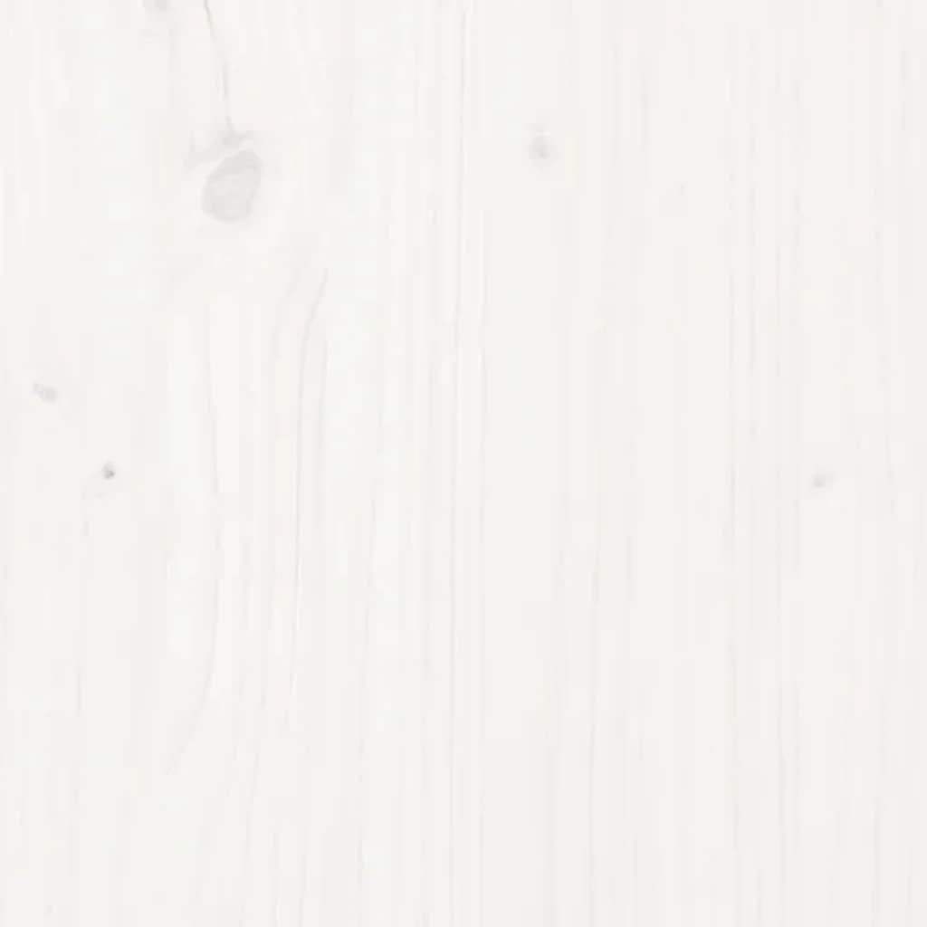 vidaXL Support de moniteur Blanc 100x27x15 cm Bois de pin solide