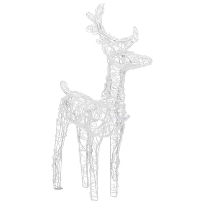 vidaXL Rennes de Noël 2 pcs 80 LED Blanc chaud Acrylique